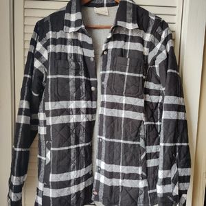 Black and White Shirt Jacket